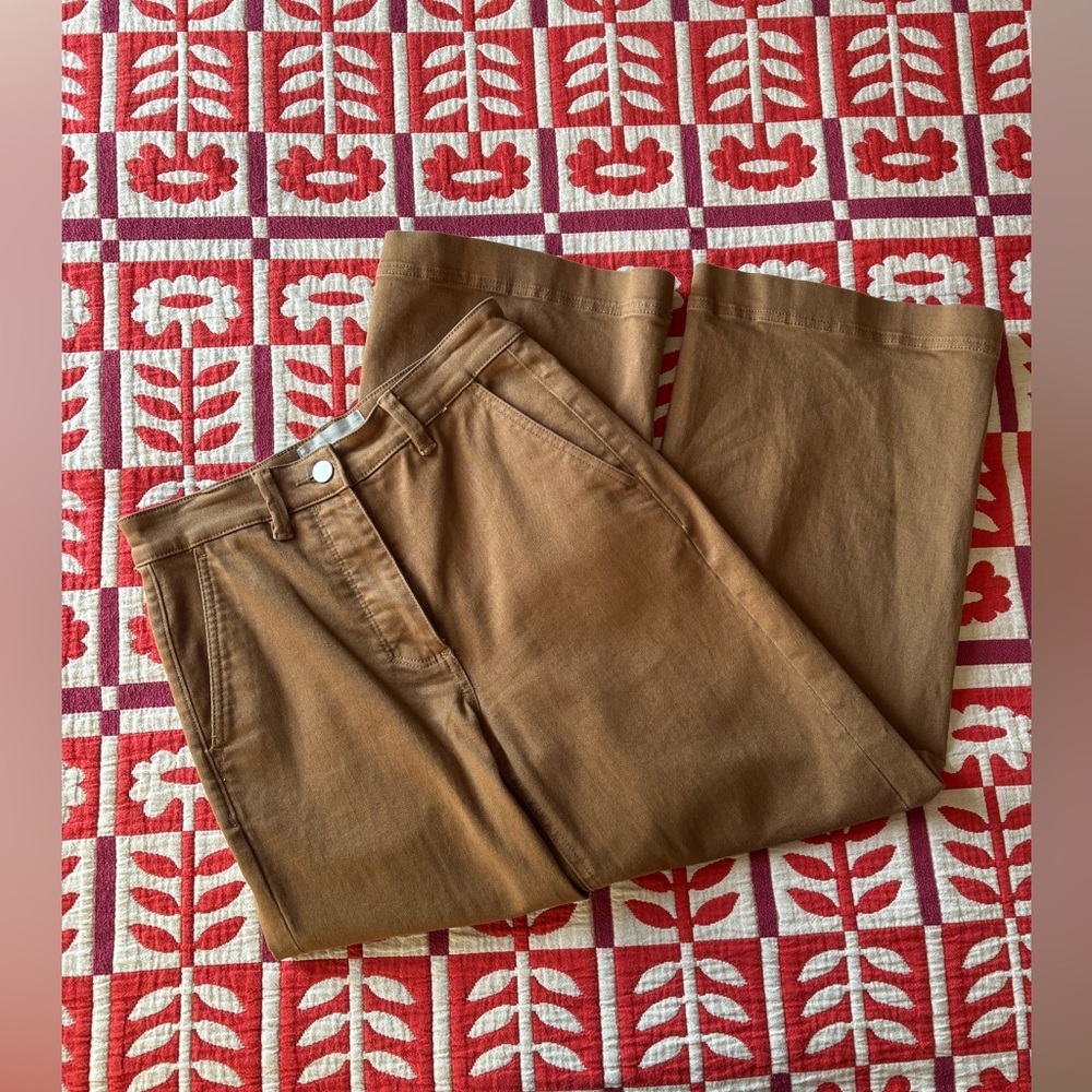 Everlane wide leg crop ochre size 4